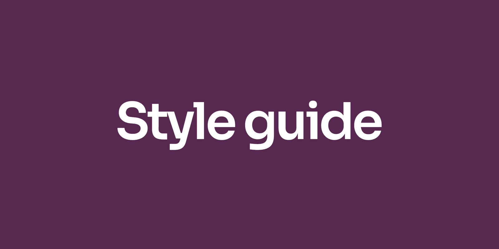 Style guide